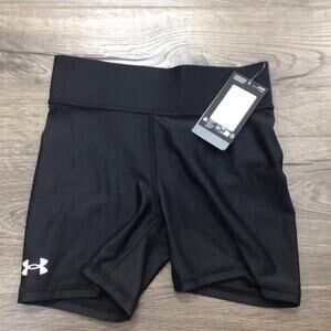 Under Armour Womens Black Team Short 4in Spandex Heatgear Size XS Compression
